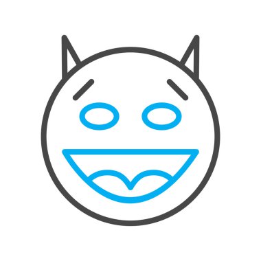 Mutlu Şeytan simgesi soyut bir grupta izole edildi