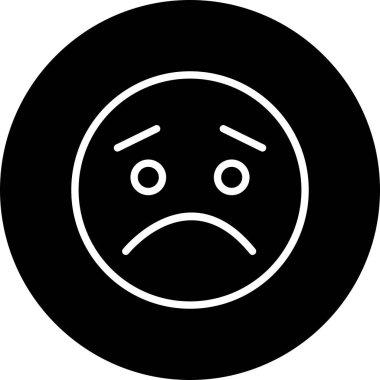 Soyut grupta hüzünlü simge izole edildi