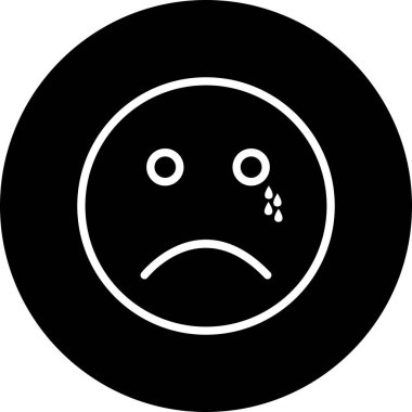 Ağlayan simge soyut bir grupta izole edildi