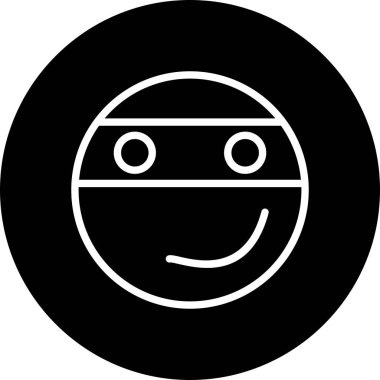 Ninja simgesi soyut bir grupta izole edildi