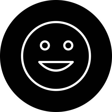 Soyut grupta izole edilmiş mutlu simge