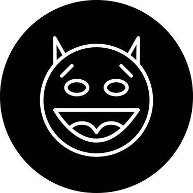 Mutlu Şeytan simgesi soyut bir grupta izole edildi