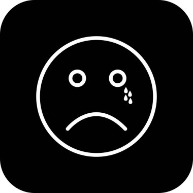 Ağlayan simge soyut bir grupta izole edildi