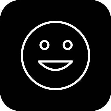 Soyut grupta izole edilmiş mutlu simge