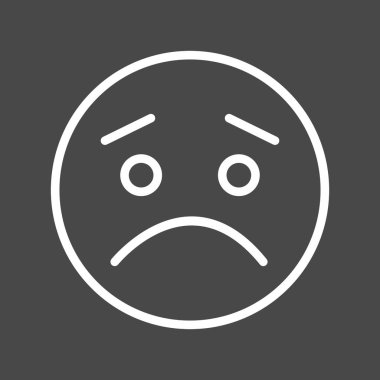 Soyut grupta hüzünlü simge izole edildi