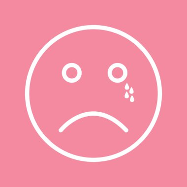 Ağlayan simge soyut bir grupta izole edildi