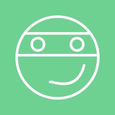 Ninja simgesi soyut bir grupta izole edildi