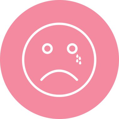 Ağlayan simge soyut bir grupta izole edildi