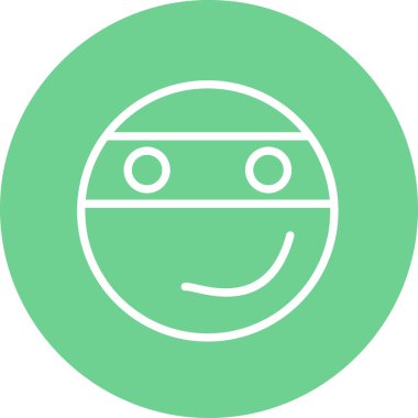 Ninja simgesi soyut bir grupta izole edildi