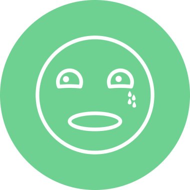 Ağlayan simge soyut bir grupta izole edildi