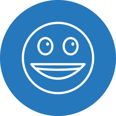 Soyut grupta izole edilmiş mutlu simge