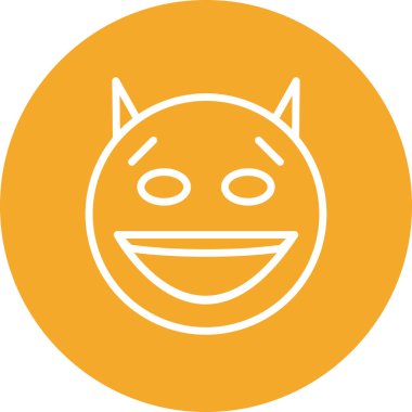 Şeytan simgesi soyut bir grupta izole edildi