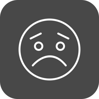 Soyut grupta hüzünlü simge izole edildi