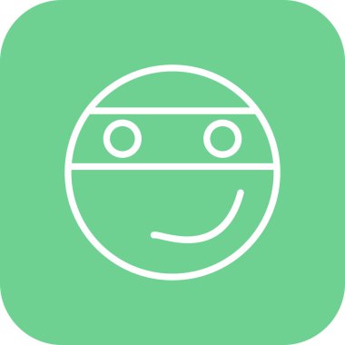 Ninja simgesi soyut bir grupta izole edildi