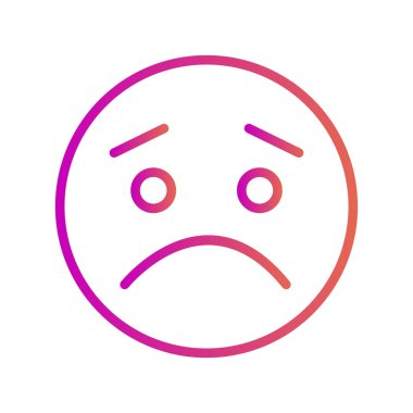 Soyut grupta hüzünlü simge izole edildi