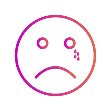 Ağlayan simge soyut bir grupta izole edildi