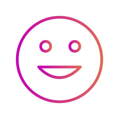 Soyut grupta izole edilmiş mutlu simge