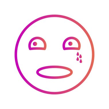 Ağlayan simge soyut bir grupta izole edildi