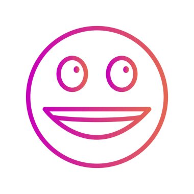 Soyut grupta izole edilmiş mutlu simge