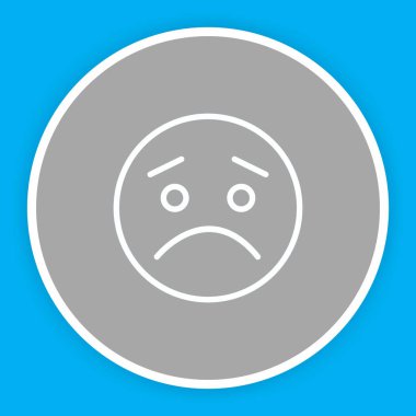 Soyut grupta hüzünlü simge izole edildi