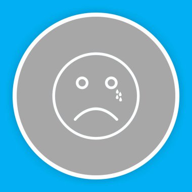 Ağlayan simge soyut bir grupta izole edildi