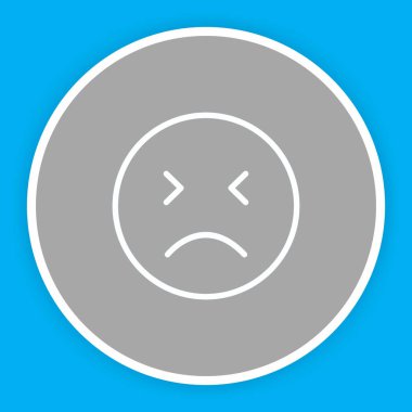  Soyut grupta hüzünlü simge izole edildi