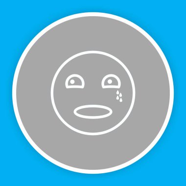 Ağlayan simge soyut bir grupta izole edildi