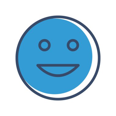 Soyut grupta izole edilmiş mutlu simge