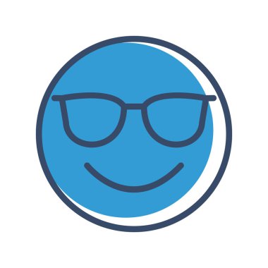 Soyut arkaplanda izole edilmiş serin simge