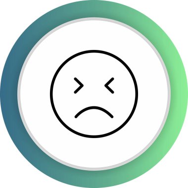  Soyut grupta hüzünlü simge izole edildi