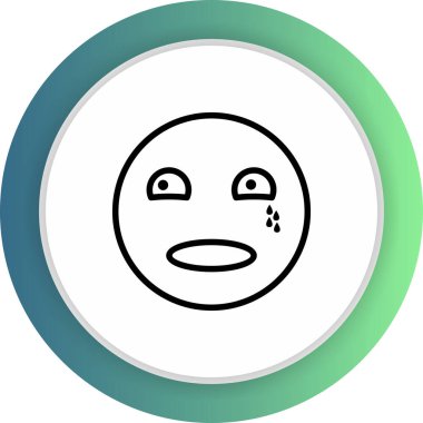 Ağlayan simge soyut bir grupta izole edildi