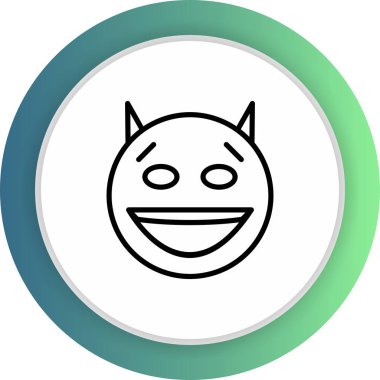 Şeytan simgesi soyut bir grupta izole edildi