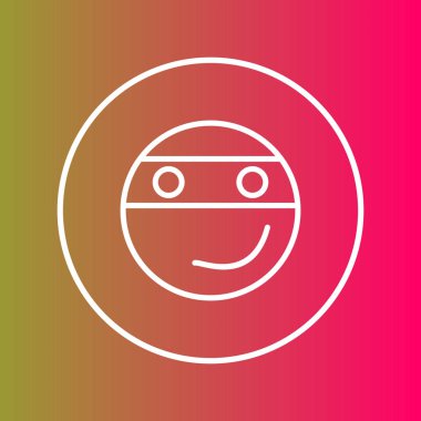 Ninja simgesi soyut bir grupta izole edildi