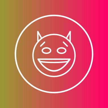 Şeytan simgesi soyut bir grupta izole edildi