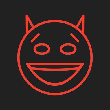 Şeytan simgesi soyut bir grupta izole edildi