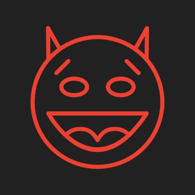 Mutlu Şeytan simgesi soyut bir grupta izole edildi