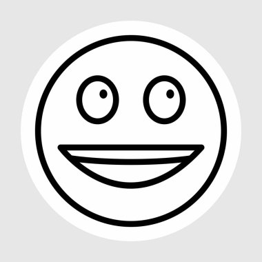 Soyut grupta izole edilmiş mutlu simge