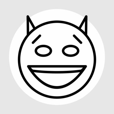 Şeytan simgesi soyut bir grupta izole edildi