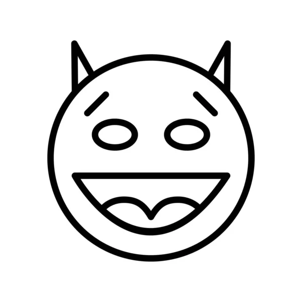 Ikona Happy Devil Izolovaná Abstraktním Pozadí — Stockový vektor