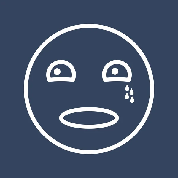 Crying Icon Isolated Abstract Backgroun — ストックベクタ