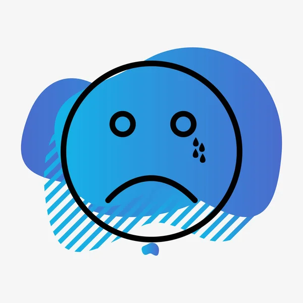 Crying Icon Isolated Abstract Backgroun — ストックベクタ
