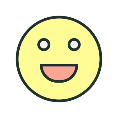 Soyut grupta izole edilmiş kahkaha simgesi