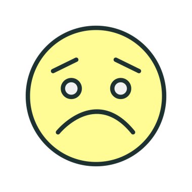 Soyut grupta hüzünlü simge izole edildi