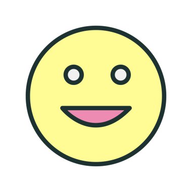 Soyut grupta izole edilmiş mutlu simge