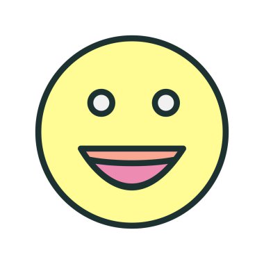 Soyut arkaplanda izole edilmiş mutlu simge