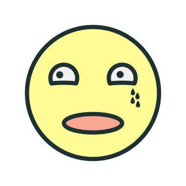 Ağlayan simge soyut bir grupta izole edildi