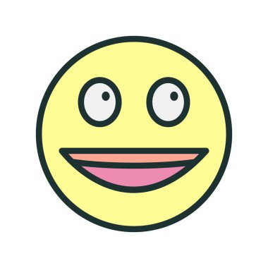 Soyut grupta izole edilmiş mutlu simge