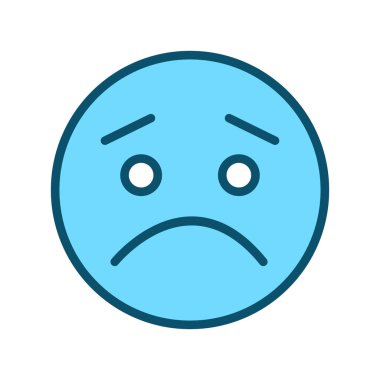 Soyut grupta hüzünlü simge izole edildi