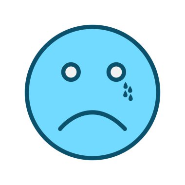 Ağlayan simge soyut bir grupta izole edildi