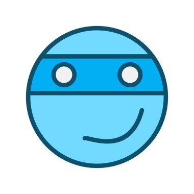 Ninja simgesi soyut bir grupta izole edildi